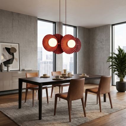 Visilica na sajli UMBRA 4xG9/8W/230V crvena