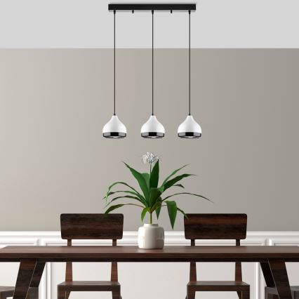 Visilica YILDO 3xE27/40W/230V bijela/crna