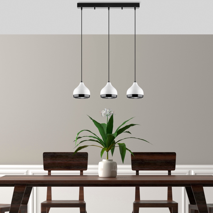 Visilica YILDO 3xE27/40W/230V bijela/crna
