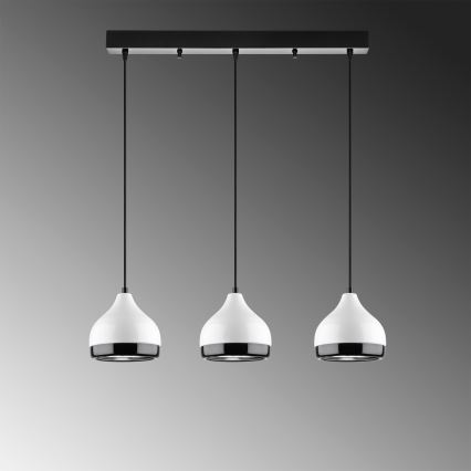 Visilica YILDO 3xE27/40W/230V bijela/crna