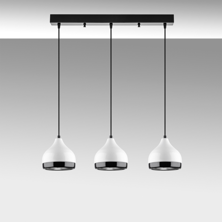 Visilica YILDO 3xE27/40W/230V bijela/crna