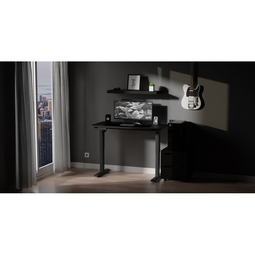 Visinski podesiv pisaći stol LEVANO 120x60 cm crna