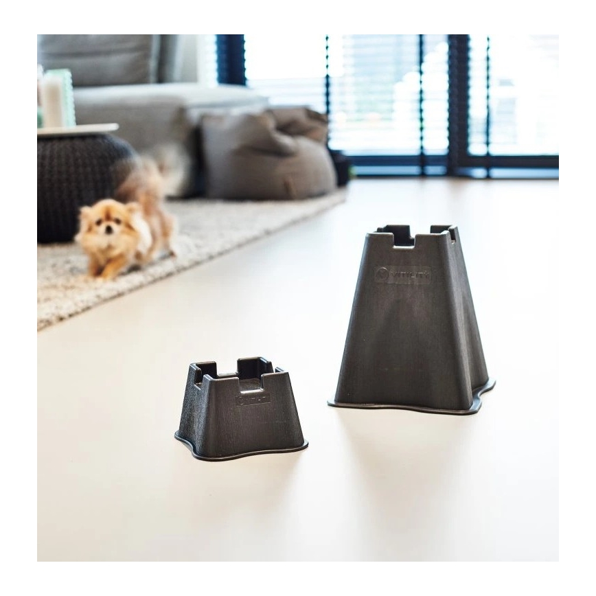 Vitility - set od 4 nastavka za podizanje kreveta, visine 7 cm, crne boje