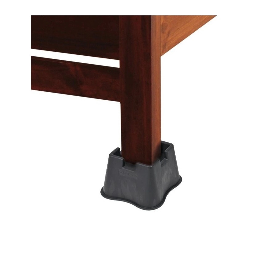 Vitility - set od 4 nastavka za podizanje kreveta, visine 7 cm, crne boje