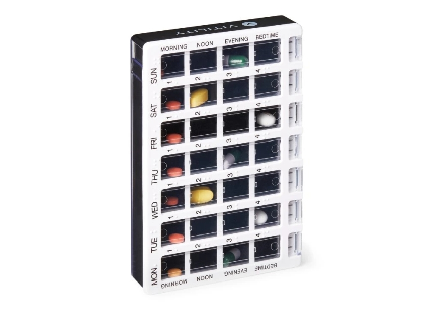 Vitility - tjedni dozator lijekova bijela/crna