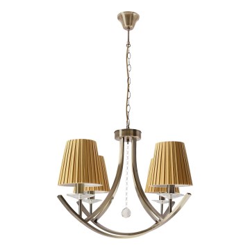 VITORIA lustar s lancem 4xE14/40W/230V žutá/brass