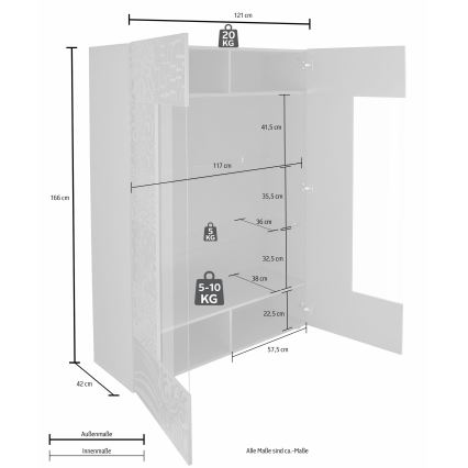 Vitrina ARIA hrast sonoma