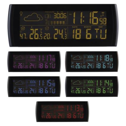 Vremenska stanica s LCD zaslonom 3× 1,5 V AAA