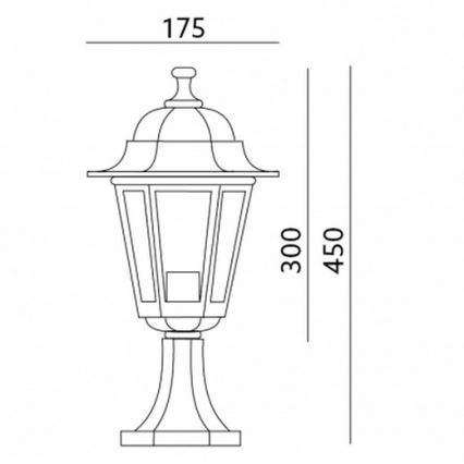 Vrtna lampa 1xE27/60W/230V IP44