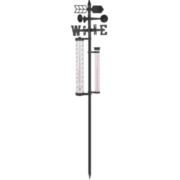 Vrtna meteorološka stanica 3 u 1, 145 cm, crna