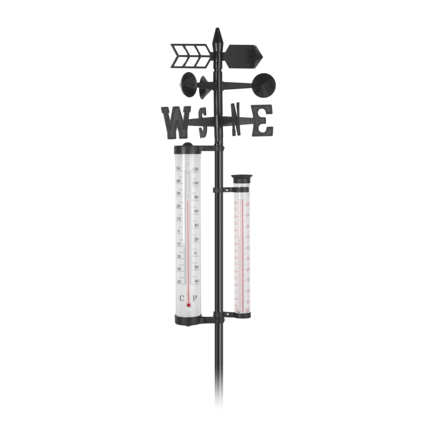 Vrtna meteorološka stanica 3 u 1, 145 cm, crna