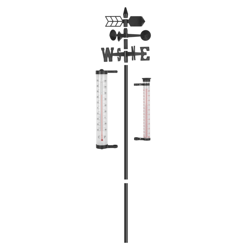 Vrtna meteorološka stanica 3 u 1, 145 cm, crna