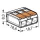WAGO 221-413 - Spojnica za žice COMPACT 3x4 450V narančasta