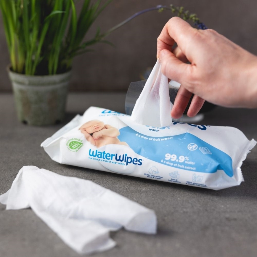 WaterWipes - SET 12x Vlažne maramice bez plastike 60 kom (720 kom)