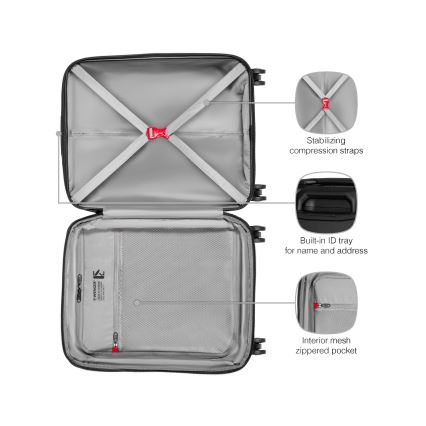 Wenger - Putni kofer na kotačićima 36 l Prymo crna