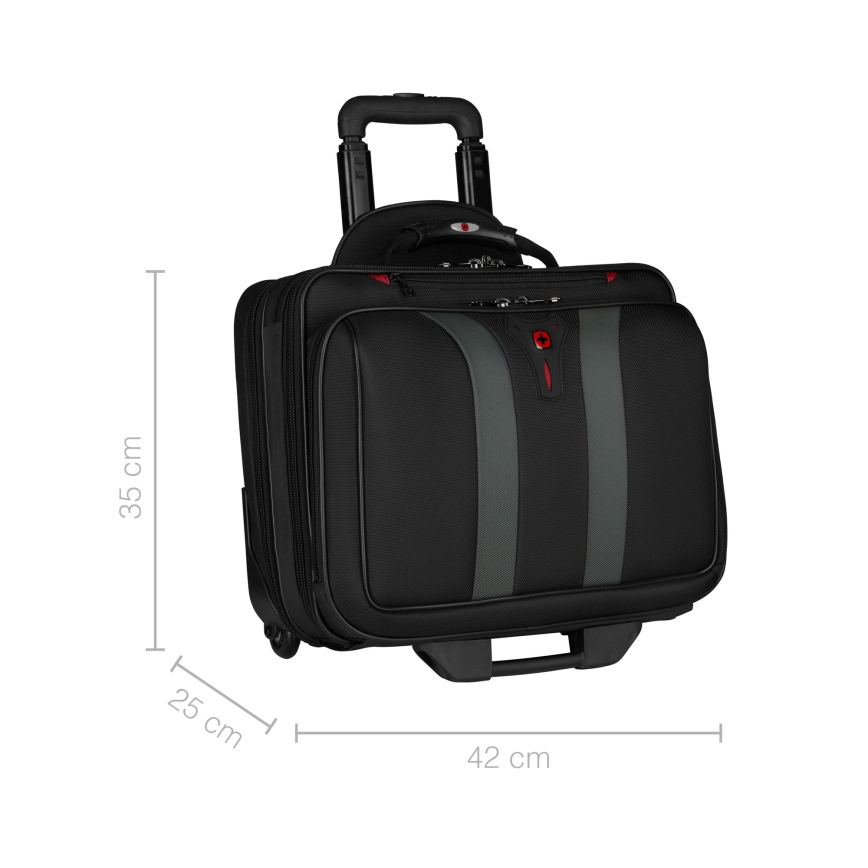 Wenger - Putna prtljaga na kotačićima 29 l + Futrola za laptop 15,6 Granada crna
