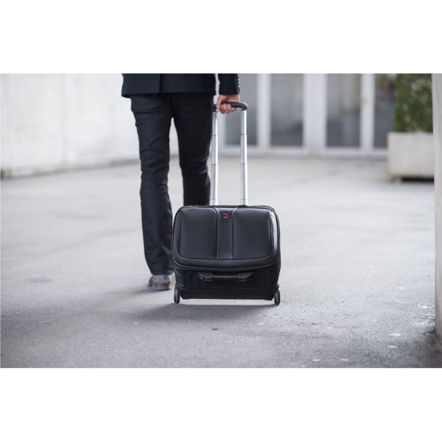 Wenger - Putni kofer na kotačićima 25 l 17" + Torba za laptop 15,6" Patriot crna