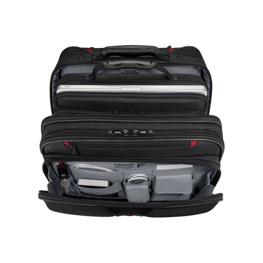 Wenger - Putni kofer na kotačićima 25 l 17" + Torba za laptop 15,6" Patriot crna