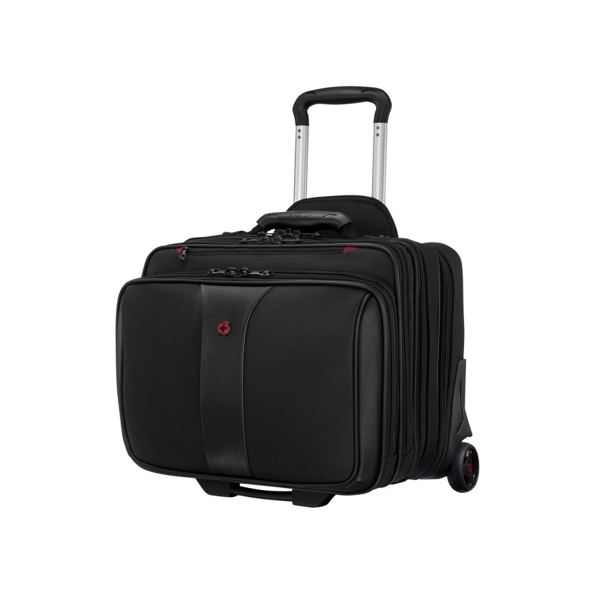 Wenger - Putni kofer na kotačićima 25 l 17" + Torba za laptop 15,6" Patriot crna