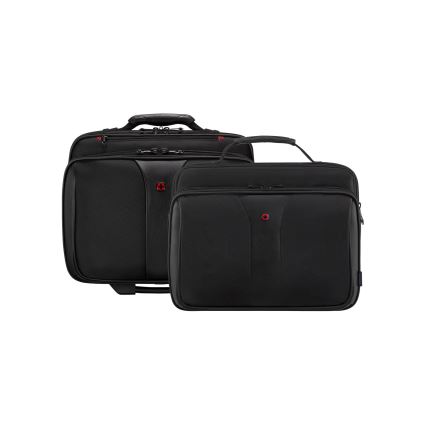 Wenger - Putni kofer na kotačićima 25 l 17" + Torba za laptop 15,6" Patriot crna
