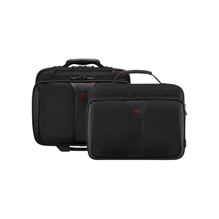 Wenger - Putni kofer na kotačićima 25 l 17" + Torba za laptop 15,6" Patriot crna
