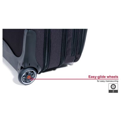 Wenger - Putni kofer na kotačićima 25 l 17" + Torba za laptop 15,6" Patriot crna