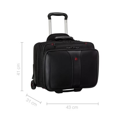 Wenger - Putni kofer na kotačićima 25 l 17" + Torba za laptop 15,6" Patriot crna