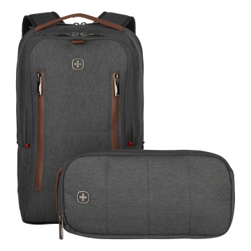 Wenger - Ruksak za laptop 15 l 16" s džepom za tablet 12" + crossbody torba City Upgrade 2u1 siva