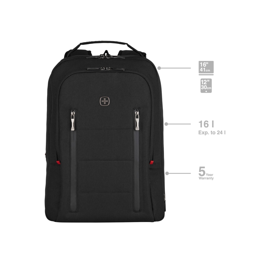 Wenger - Ruksak za laptop 16 l 16 s džepom za tablet 12 City Traveler crna