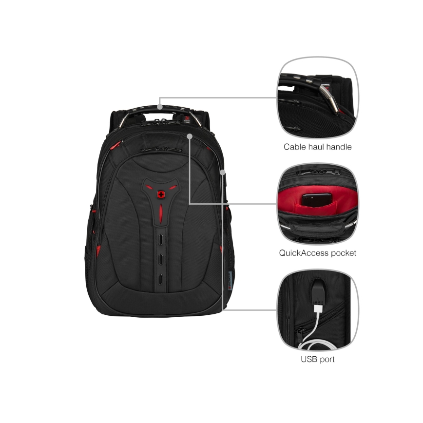 Wenger - Ruksak za laptop 25 l 16" s džepom za tablet 10" Pegasus Deluxe crna