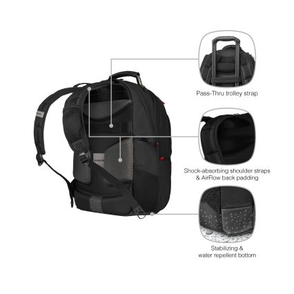 Wenger - Ruksak za laptop 25 l 16" s džepom za tablet 10" Pegasus Deluxe crna