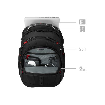 Wenger - Ruksak za laptop 25 l 16" s džepom za tablet 10" Pegasus Deluxe crna
