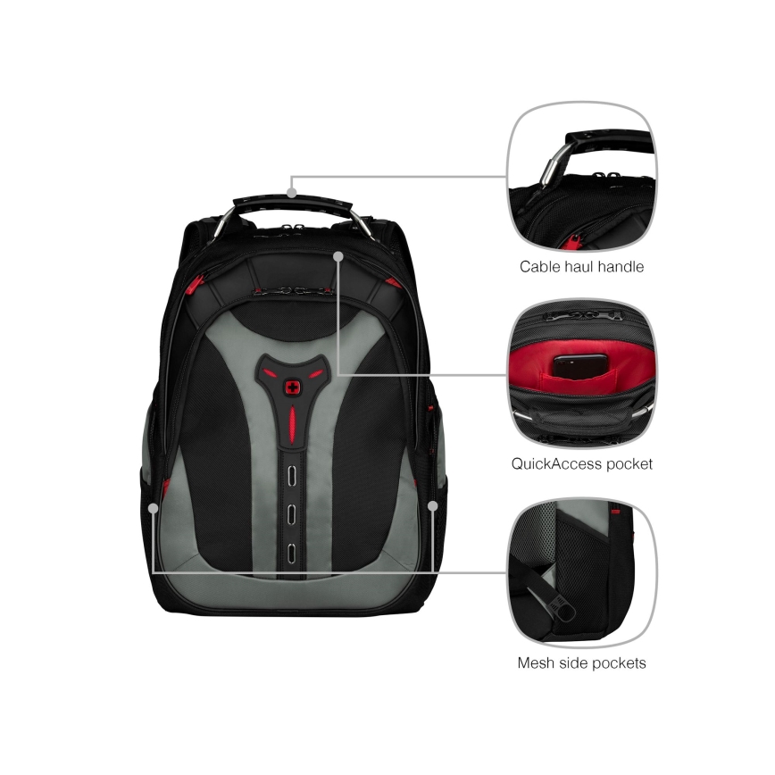 Wenger - Ruksak za laptop 25 l 17" s džepom za tablet 12" Pegasus crna/siva