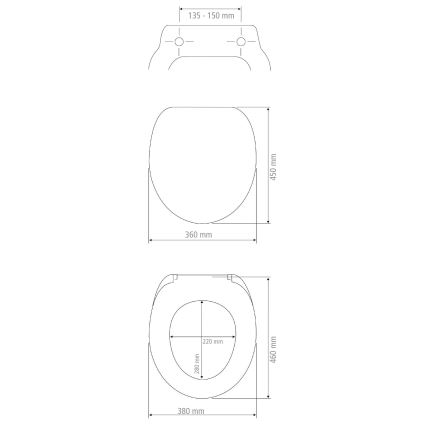 WENKO 105000100-WC sjedalo AURORA 45x36 cm bijelo