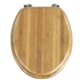 WENKO 144726100 - WC daska BAMBOO 34x41 cm smeđa/srebrna