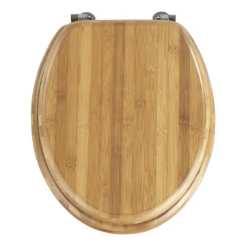 WENKO 144726100 - WC daska BAMBOO 34x41 cm smeđa/srebrna