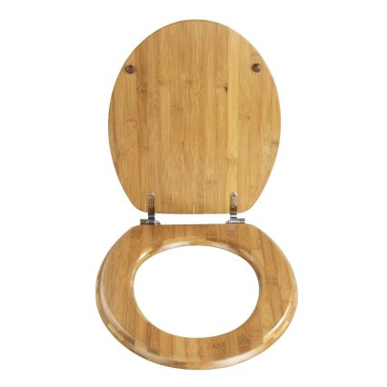 WENKO 144726100 - WC daska BAMBOO 34x41 cm smeđa/srebrna