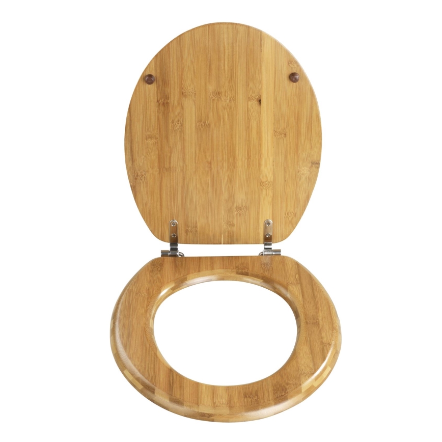 WENKO 144726100 - WC daska BAMBOO 34x41 cm smeđa/srebrna