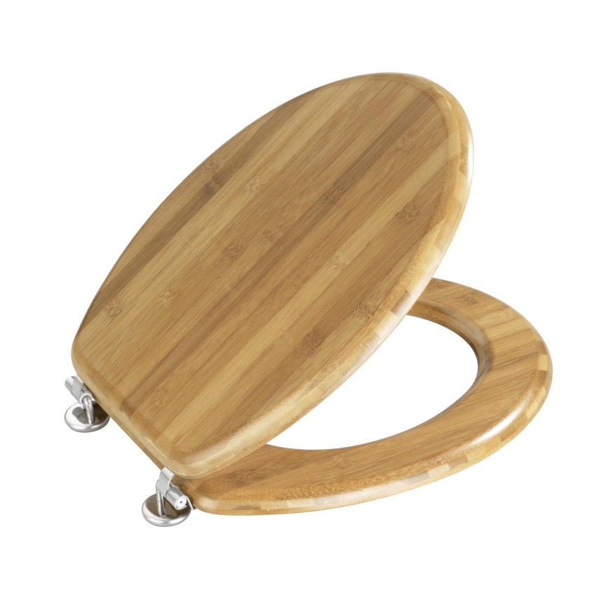 WENKO 144726100 - WC daska BAMBOO 34x41 cm smeđa/srebrna