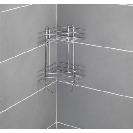 WENKO 15498100 - Ugaoni regal EXCLUSIVE 23x30,5 cm sjajni krom