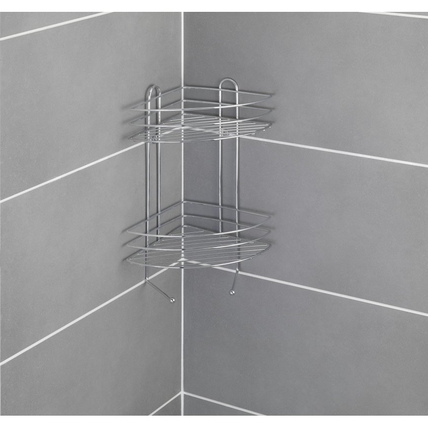 WENKO 15498100 - Ugaoni regal EXCLUSIVE 23x30,5 cm sjajni krom