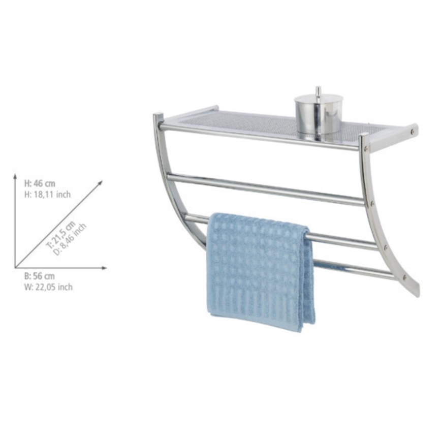 WENKO 15578100 - Stalak za ručnike PESCARA 56x46 cm sjajni krom