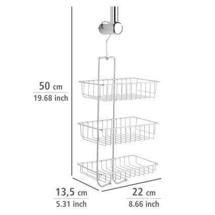 WENKO 15888100 - Polica NIVALA 22x50 cm sjajni krom