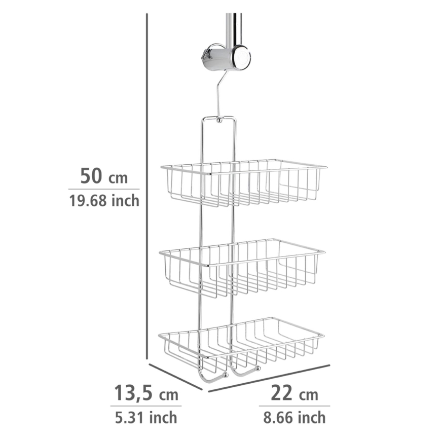 WENKO 15888100 - Polica NIVALA 22x50 cm sjajni krom