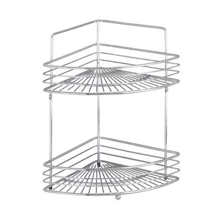 WENKO 16821100 - Kutna polica MILANO 31,5x37 cm sjajni krom