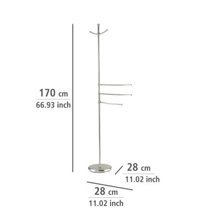 WENKO 16827100 - Stalak ADIAMO 28x170 cm srebrni
