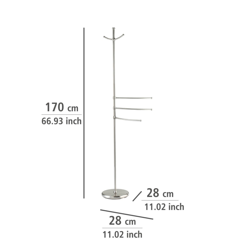 WENKO 16827100 - Stalak ADIAMO 28x170 cm srebrni