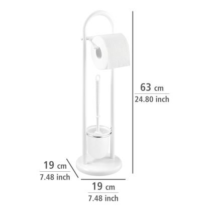 WENKO 17092100 - WC četka SIENA 19x63 cm bijela/satinirana