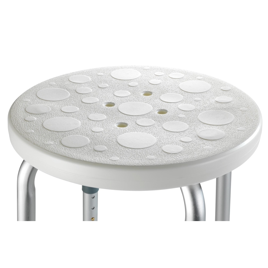 WENKO 1792921100 - Stolica SECURA 45,5 x 45,5 cm bijela/srebrna/siva