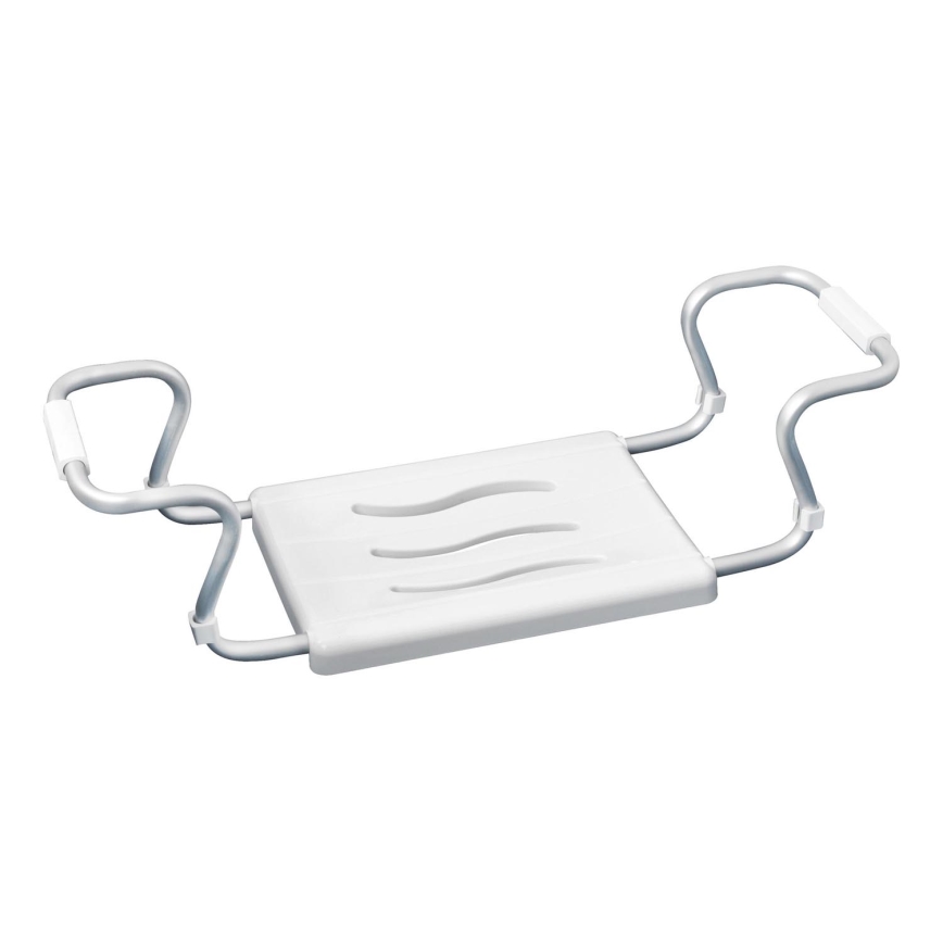 WENKO 17930100-Sjedište za kadu SECURA 26x18 cm bijelo/srebrno